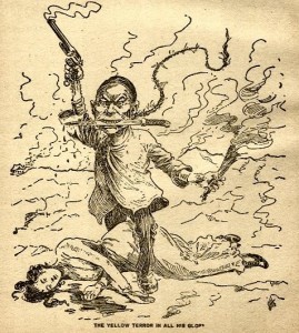 The Yellow Terror in all his glory, 1899 editorial cartoon