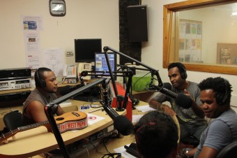 Voice of West Papua on 3CR, photo Jarni Blakkarly