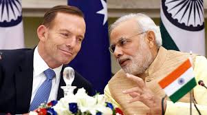 Narendra Modi with Australian Prime Minister Tony Abbott