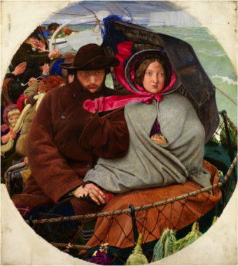 Figure 1 Ford Madox Brown, The last of England 1855, Oil on wood panel
