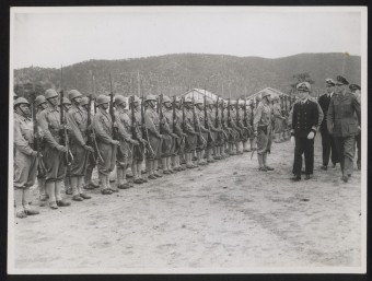 Netherlands East Indies troops on parade, inspected by Rear Admiral F. W. Coster, 1942 Nov. 18, The Leader. (www.slv.vic.gov.au)