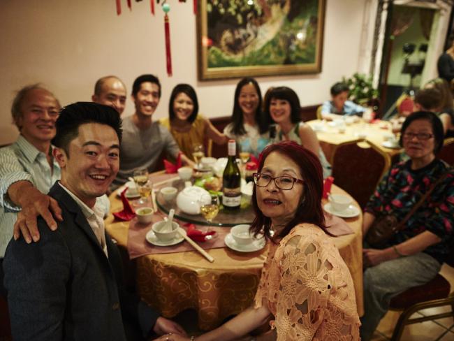 Benjamin Law and his IRL Family, cameos for Ep 1. (Source: SBS)