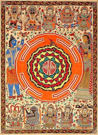 The Ten Mahavidyas, Siva and Sakti, with Serpent Coiled Shri Yantra by Toyin Adepoju (via Creative Commons http://bit.ly/1VCl3pV)