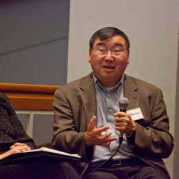 Don Nakanishi at the AASRN's 4th conference in Melbourne, 2011 (with Maria Vamvakinou, left). Photo by Mayu Kanamori - all rights reserved.