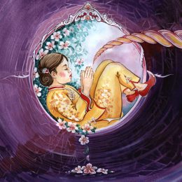 The Stolen Button front cover, illustrated by Leila Honari, written by Marianna Shek