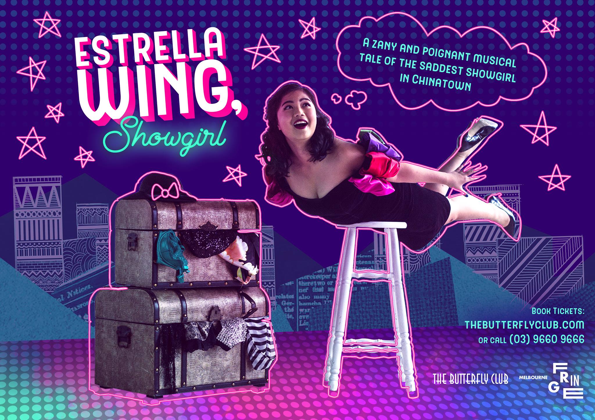 Melbourne Fringe Festival, Estrella Wing, Showgirl Poster